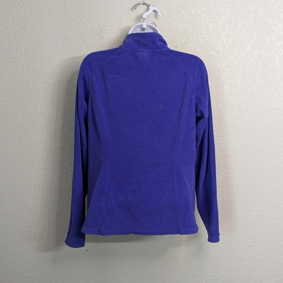 The North Face Women's Purple Fleece Jacket Sweatshirt Mock Neck 1/4 Zip Cozy S - Picture 2 of 9